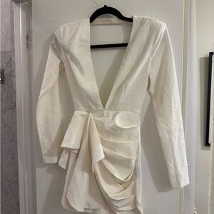 Michael Costello Plunge neckline mini dress XS